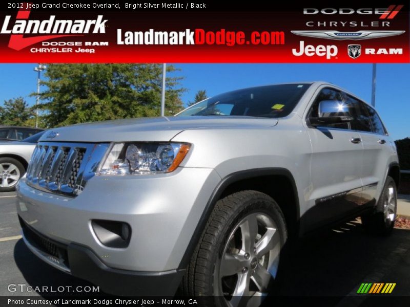 Bright Silver Metallic / Black 2012 Jeep Grand Cherokee Overland