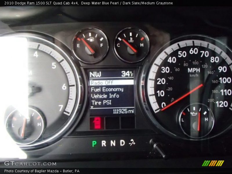 Deep Water Blue Pearl / Dark Slate/Medium Graystone 2010 Dodge Ram 1500 SLT Quad Cab 4x4