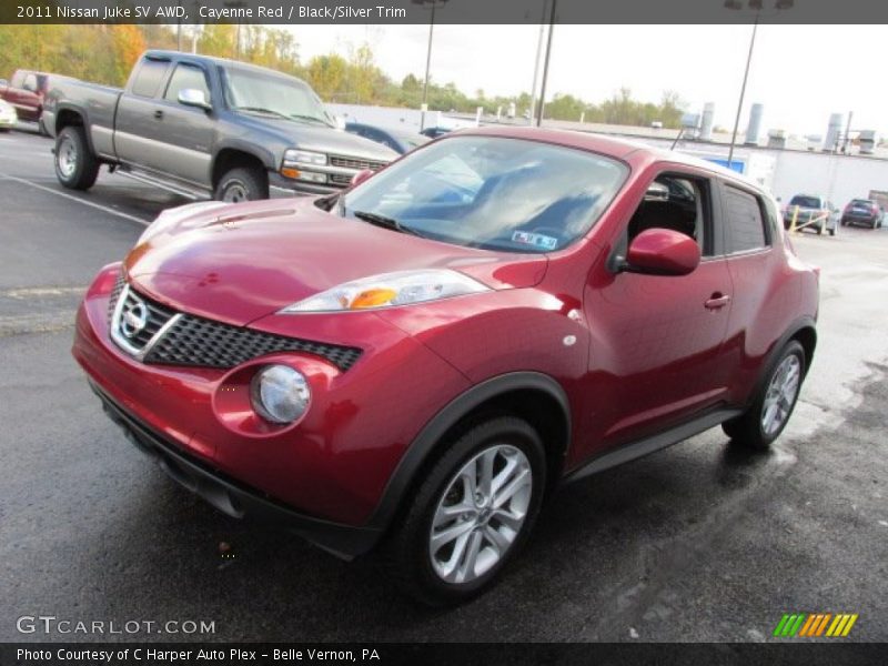 Cayenne Red / Black/Silver Trim 2011 Nissan Juke SV AWD