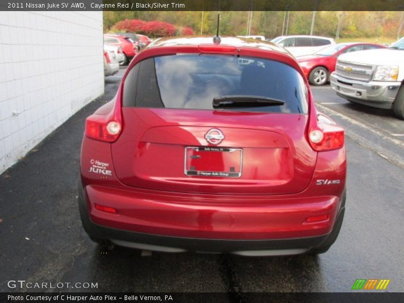 Cayenne Red / Black/Silver Trim 2011 Nissan Juke SV AWD