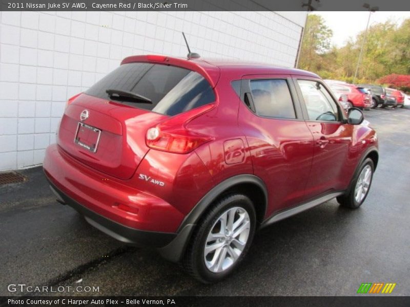 Cayenne Red / Black/Silver Trim 2011 Nissan Juke SV AWD