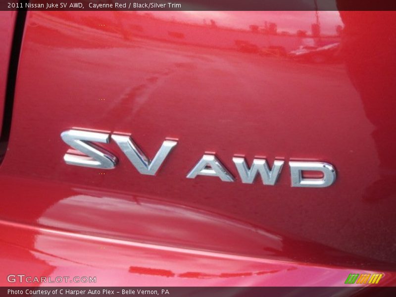 Cayenne Red / Black/Silver Trim 2011 Nissan Juke SV AWD
