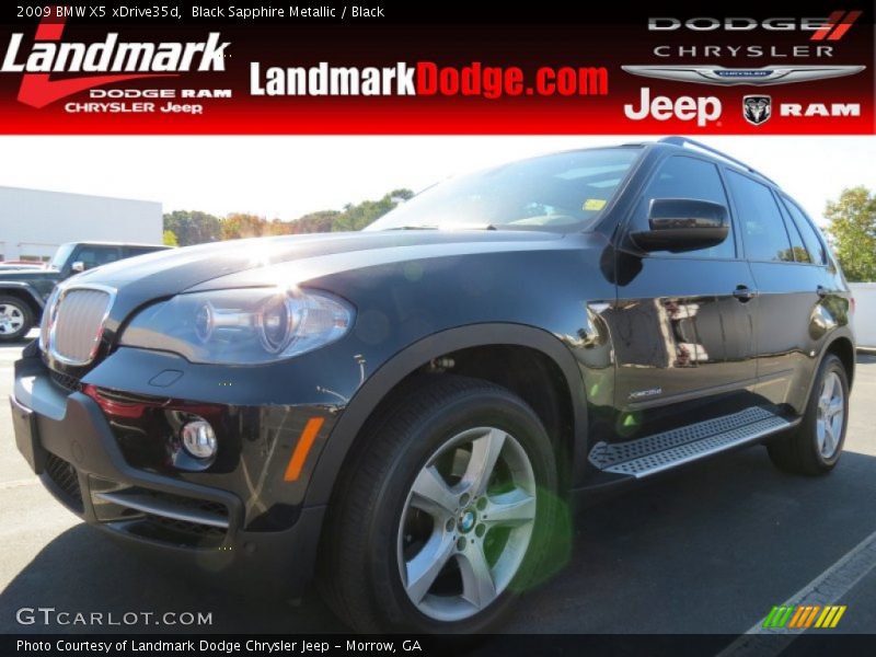Black Sapphire Metallic / Black 2009 BMW X5 xDrive35d