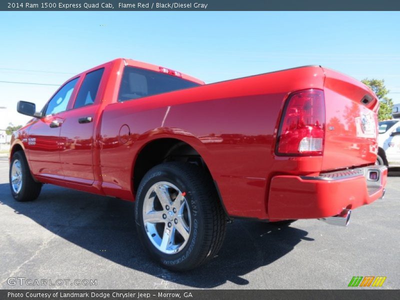 Flame Red / Black/Diesel Gray 2014 Ram 1500 Express Quad Cab