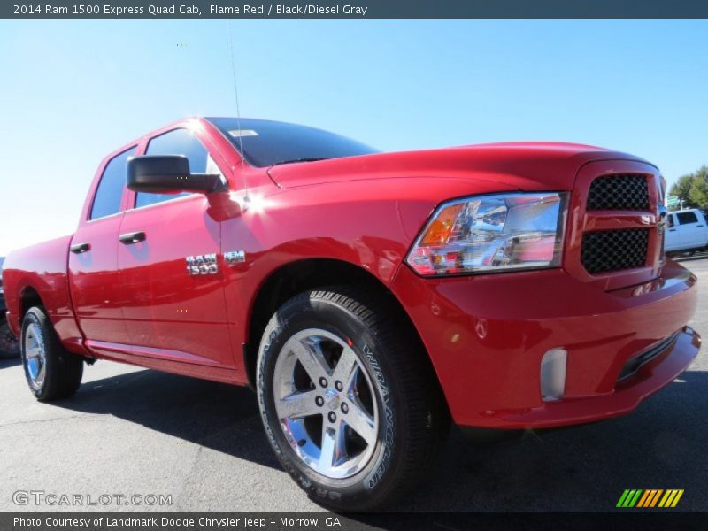 Flame Red / Black/Diesel Gray 2014 Ram 1500 Express Quad Cab