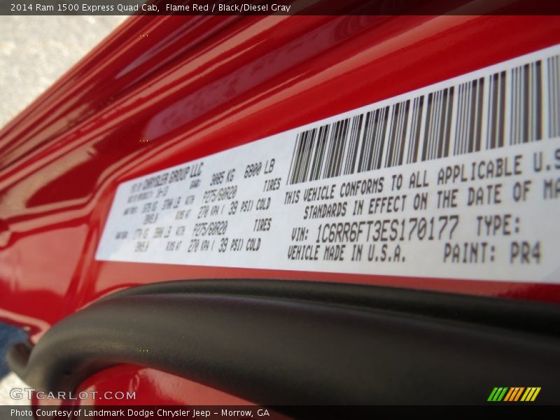Flame Red / Black/Diesel Gray 2014 Ram 1500 Express Quad Cab