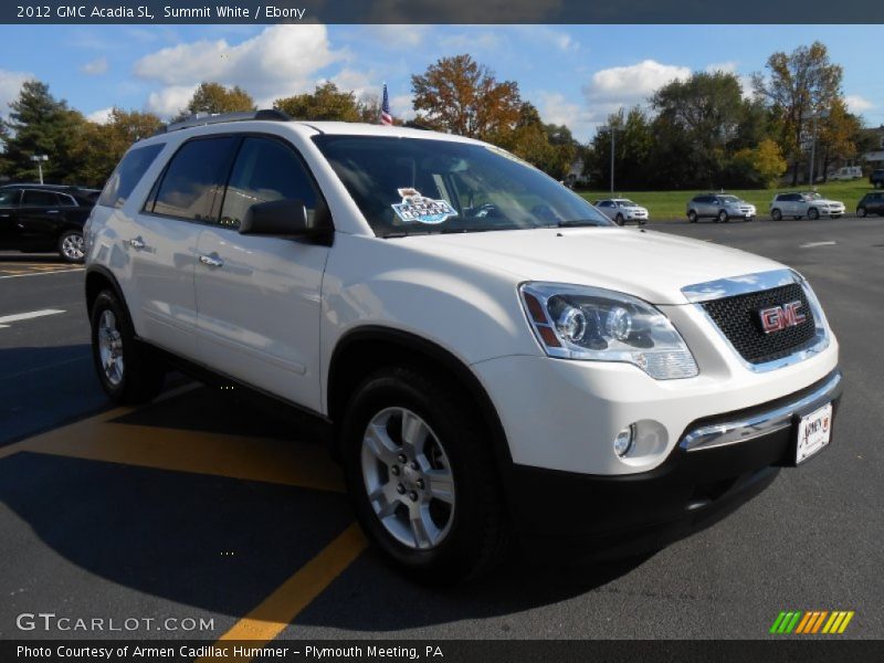 Summit White / Ebony 2012 GMC Acadia SL