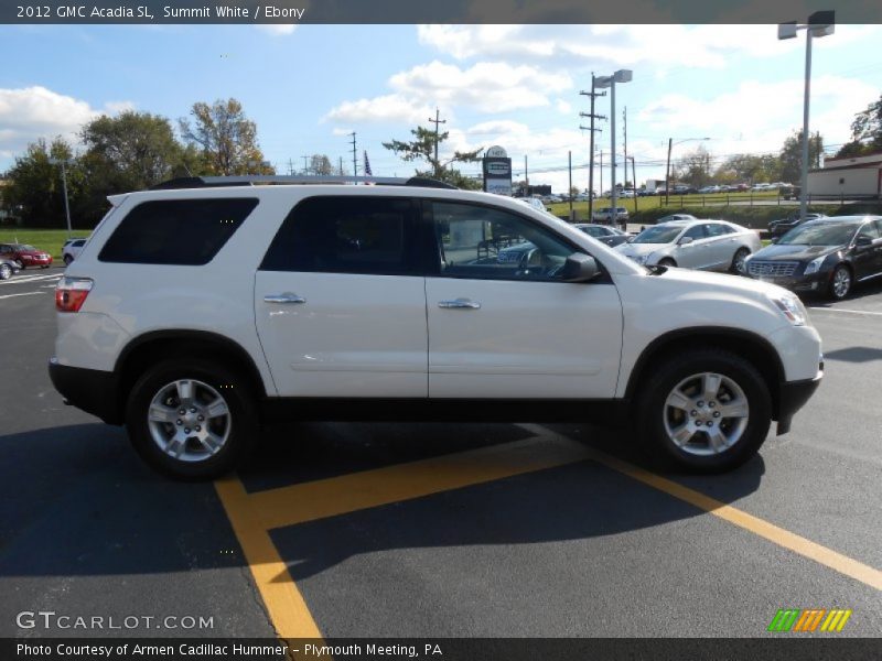 Summit White / Ebony 2012 GMC Acadia SL