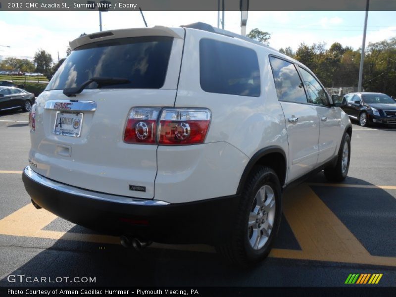 Summit White / Ebony 2012 GMC Acadia SL