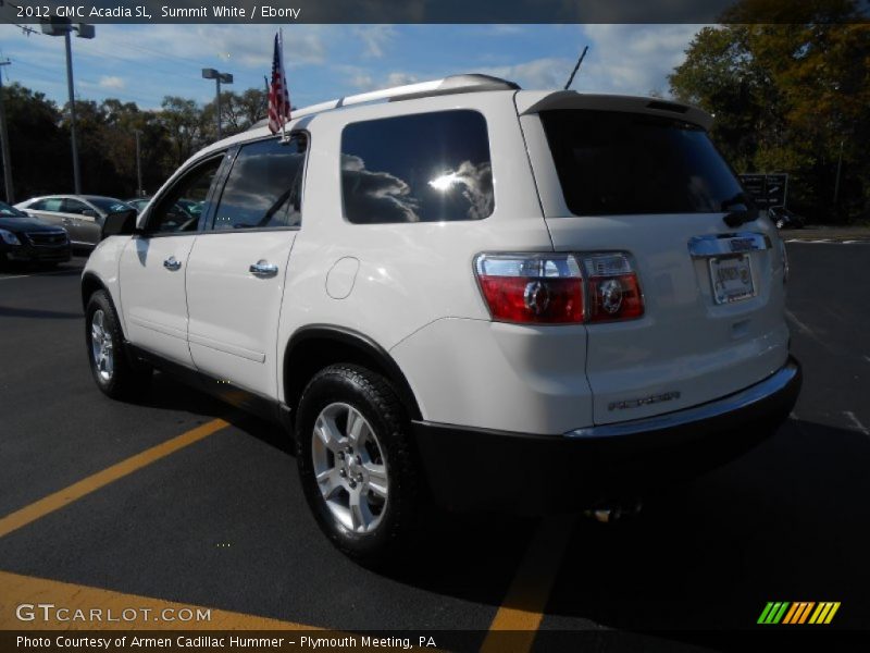 Summit White / Ebony 2012 GMC Acadia SL