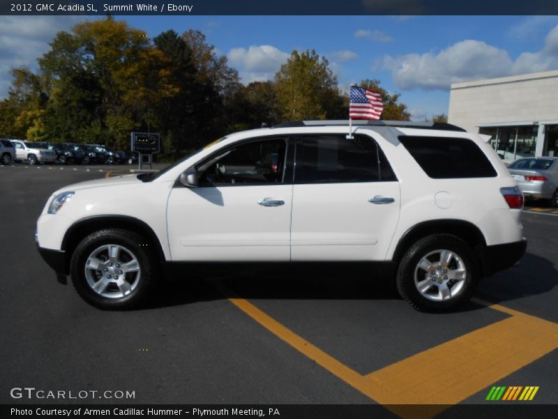 Summit White / Ebony 2012 GMC Acadia SL