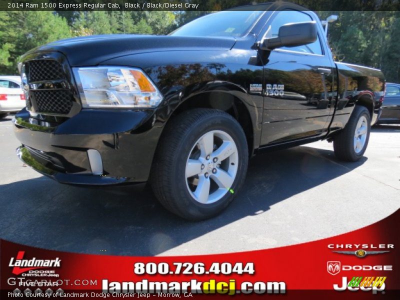 Black / Black/Diesel Gray 2014 Ram 1500 Express Regular Cab