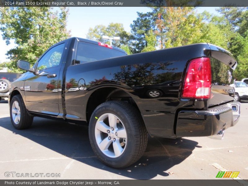 Black / Black/Diesel Gray 2014 Ram 1500 Express Regular Cab