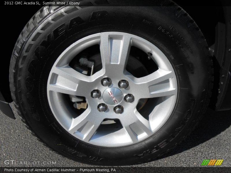 Summit White / Ebony 2012 GMC Acadia SL