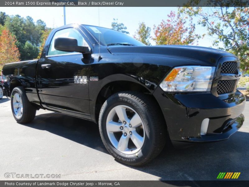 Black / Black/Diesel Gray 2014 Ram 1500 Express Regular Cab