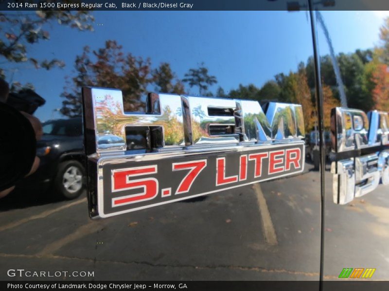 Black / Black/Diesel Gray 2014 Ram 1500 Express Regular Cab
