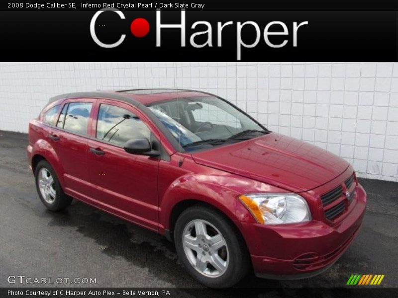 Inferno Red Crystal Pearl / Dark Slate Gray 2008 Dodge Caliber SE