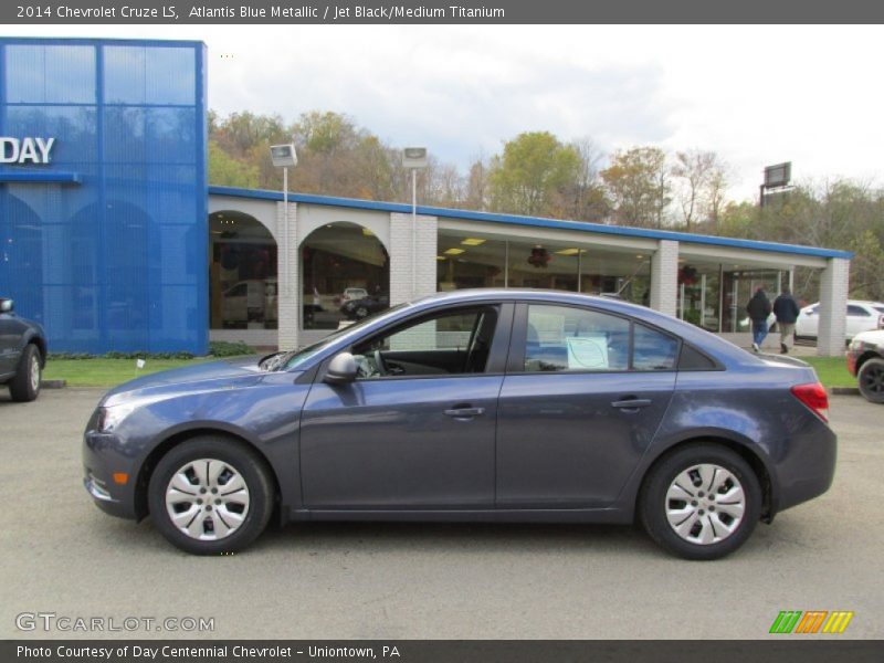 Atlantis Blue Metallic / Jet Black/Medium Titanium 2014 Chevrolet Cruze LS