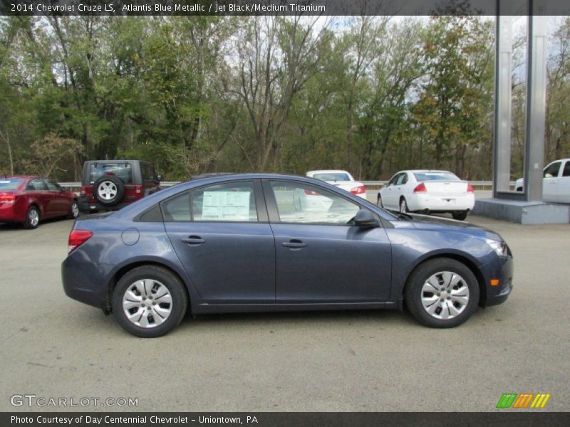 Atlantis Blue Metallic / Jet Black/Medium Titanium 2014 Chevrolet Cruze LS