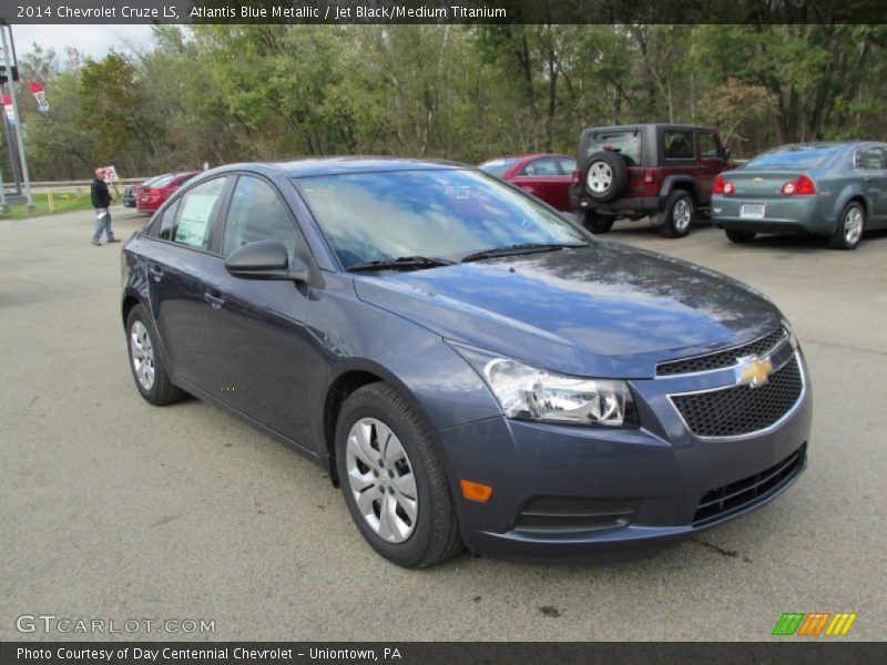 Atlantis Blue Metallic / Jet Black/Medium Titanium 2014 Chevrolet Cruze LS
