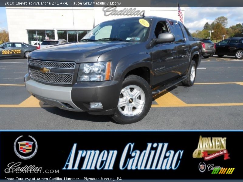 Taupe Gray Metallic / Ebony 2010 Chevrolet Avalanche Z71 4x4