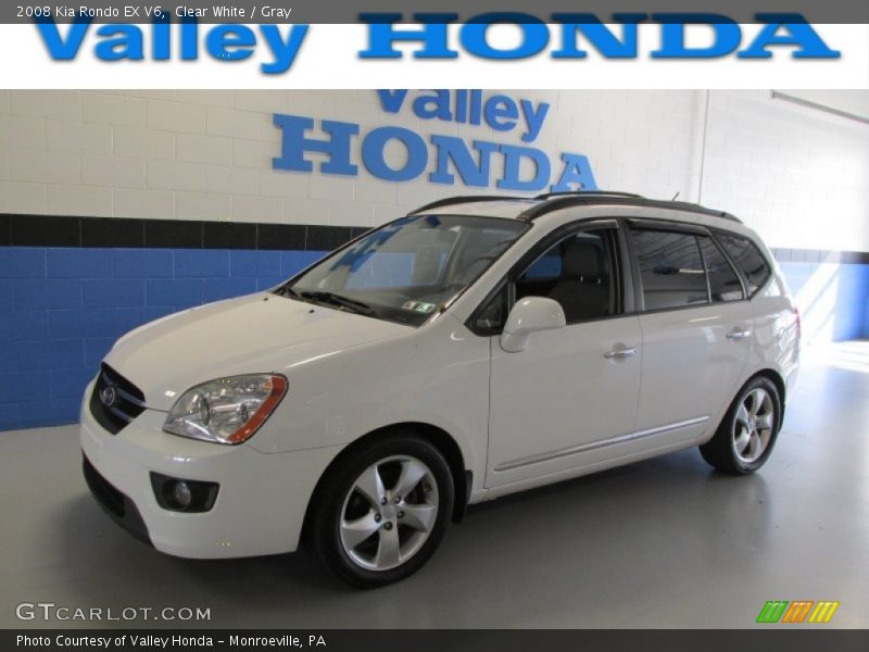 Clear White / Gray 2008 Kia Rondo EX V6