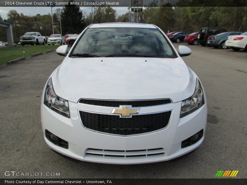 Summit White / Cocoa/Light Neutral 2014 Chevrolet Cruze LTZ