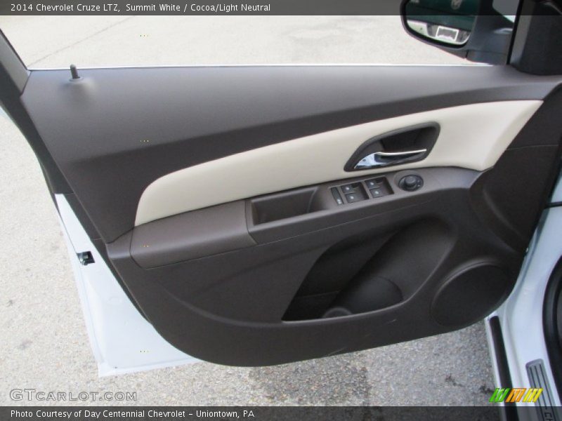 Summit White / Cocoa/Light Neutral 2014 Chevrolet Cruze LTZ
