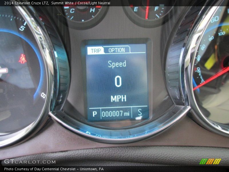 Summit White / Cocoa/Light Neutral 2014 Chevrolet Cruze LTZ