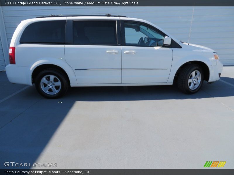 Stone White / Medium Slate Gray/Light Shale 2010 Dodge Grand Caravan SXT