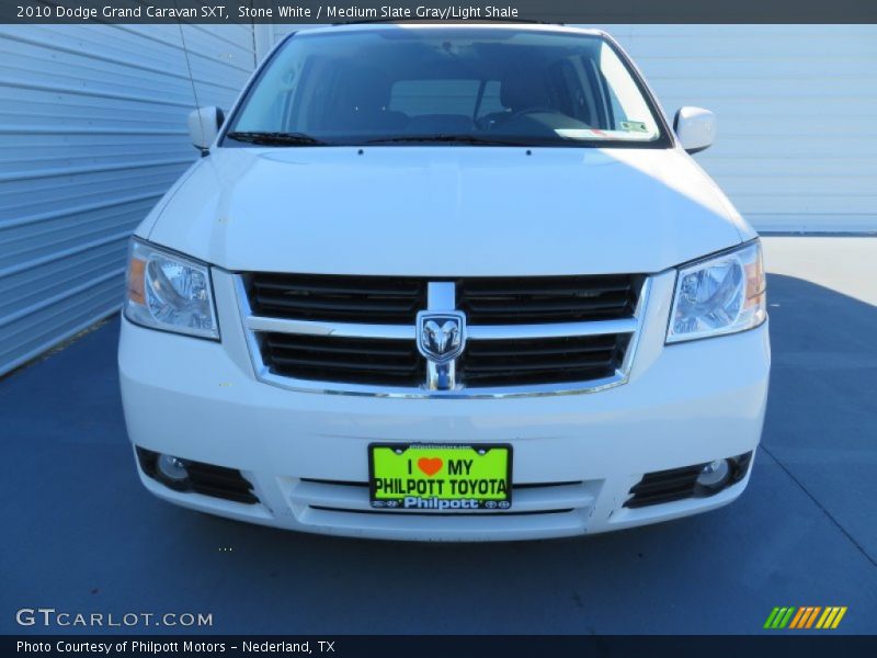 Stone White / Medium Slate Gray/Light Shale 2010 Dodge Grand Caravan SXT