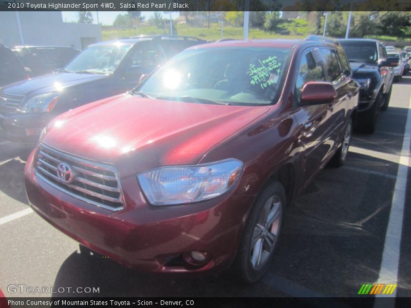 Salsa Red Pearl / Black 2010 Toyota Highlander Sport 4WD