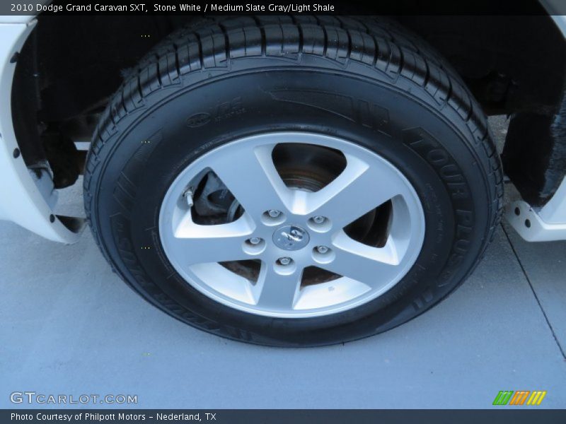 Stone White / Medium Slate Gray/Light Shale 2010 Dodge Grand Caravan SXT