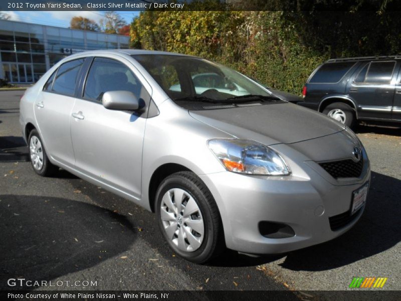Classic Silver Metallic / Dark Gray 2012 Toyota Yaris Sedan