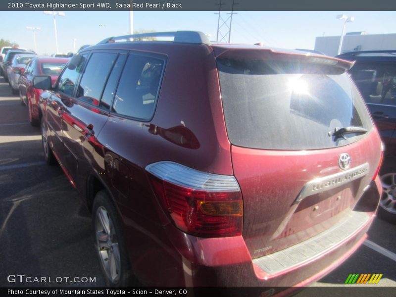 Salsa Red Pearl / Black 2010 Toyota Highlander Sport 4WD