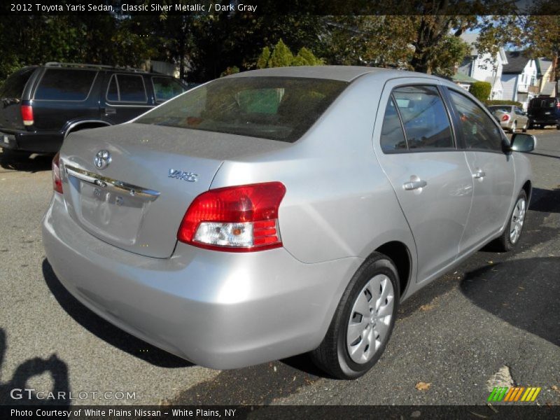 Classic Silver Metallic / Dark Gray 2012 Toyota Yaris Sedan