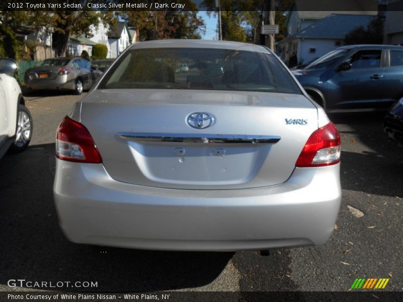 Classic Silver Metallic / Dark Gray 2012 Toyota Yaris Sedan