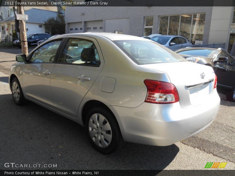 Classic Silver Metallic / Dark Gray 2012 Toyota Yaris Sedan
