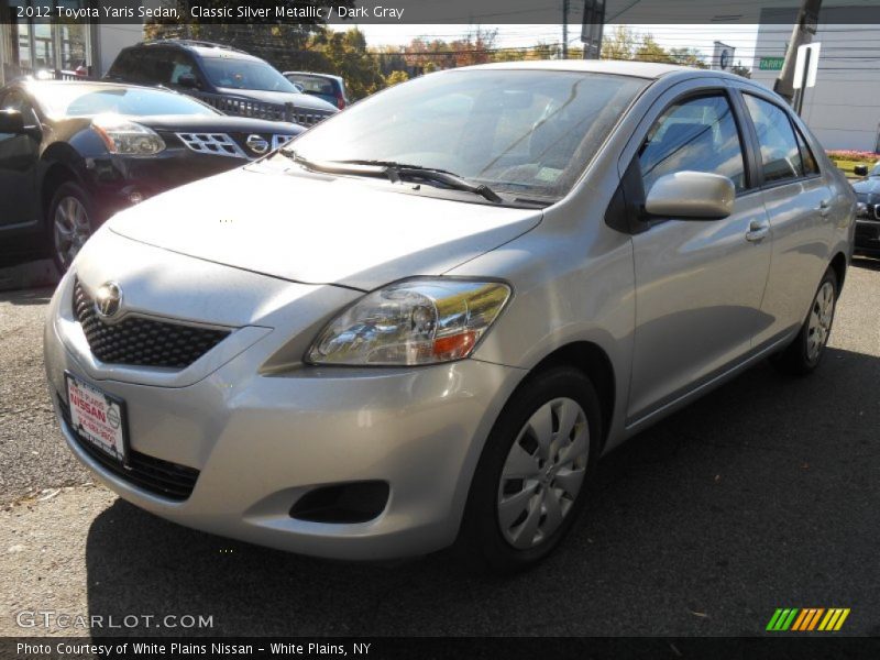 Classic Silver Metallic / Dark Gray 2012 Toyota Yaris Sedan