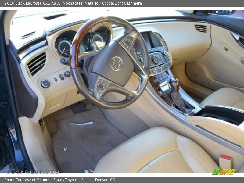 Mocha Steel Metallic / Cocoa/Light Cashmere 2010 Buick LaCrosse CXL AWD