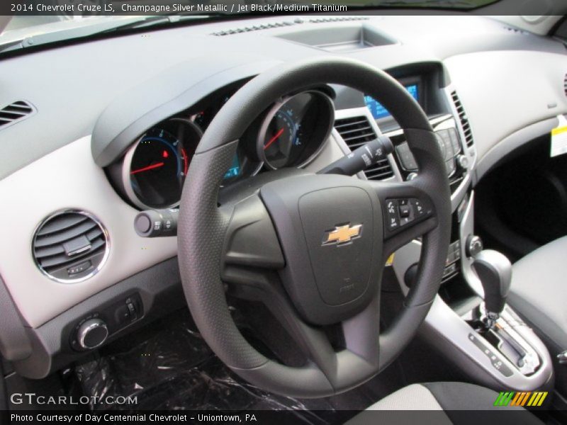 Champagne Silver Metallic / Jet Black/Medium Titanium 2014 Chevrolet Cruze LS