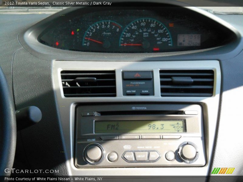 Classic Silver Metallic / Dark Gray 2012 Toyota Yaris Sedan