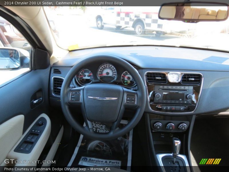 Cashmere Pearl / Black/Light Frost Beige 2014 Chrysler 200 LX Sedan