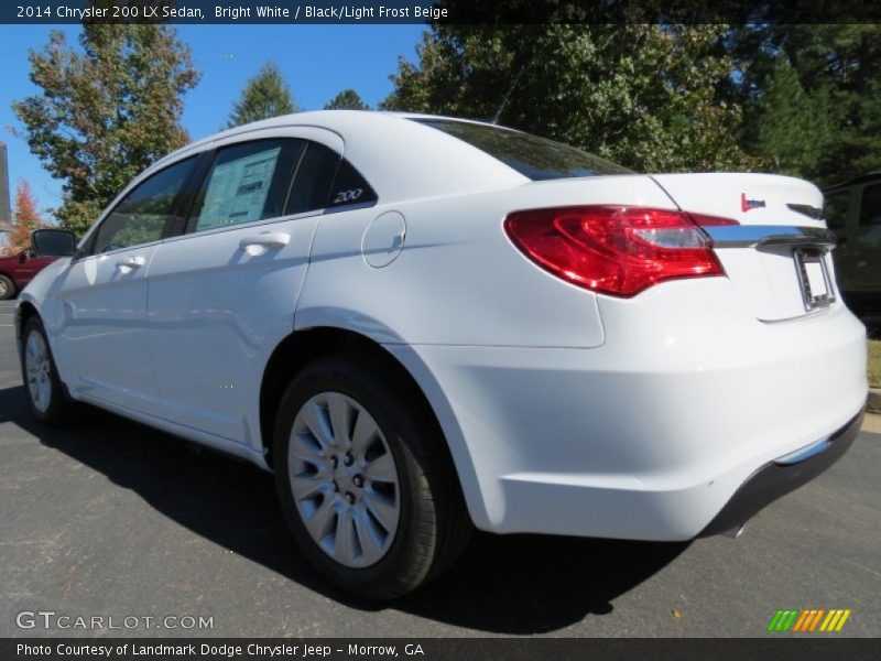 Bright White / Black/Light Frost Beige 2014 Chrysler 200 LX Sedan