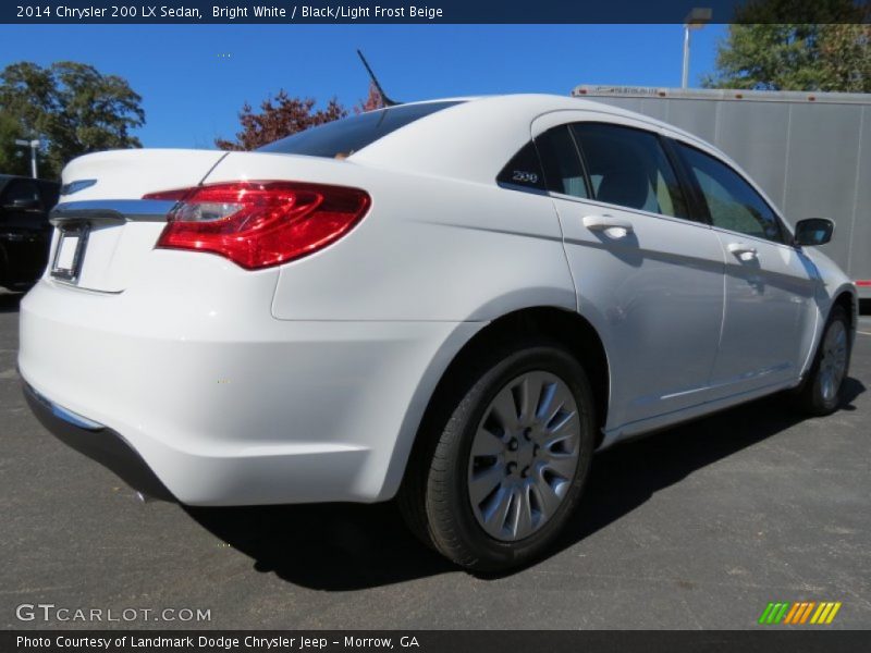 Bright White / Black/Light Frost Beige 2014 Chrysler 200 LX Sedan