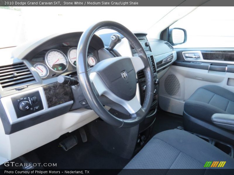Stone White / Medium Slate Gray/Light Shale 2010 Dodge Grand Caravan SXT