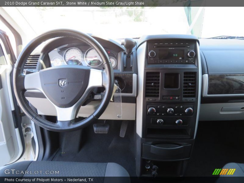 Stone White / Medium Slate Gray/Light Shale 2010 Dodge Grand Caravan SXT