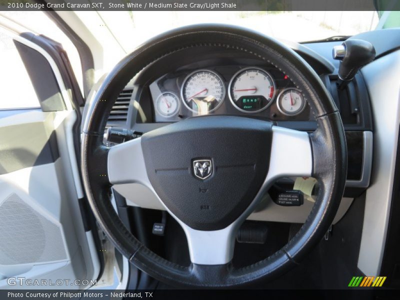 Stone White / Medium Slate Gray/Light Shale 2010 Dodge Grand Caravan SXT