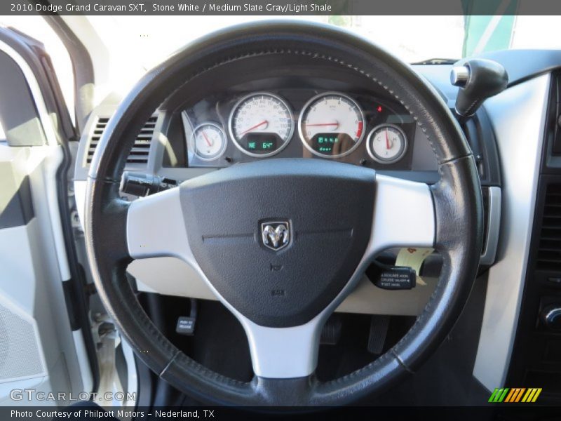 Stone White / Medium Slate Gray/Light Shale 2010 Dodge Grand Caravan SXT