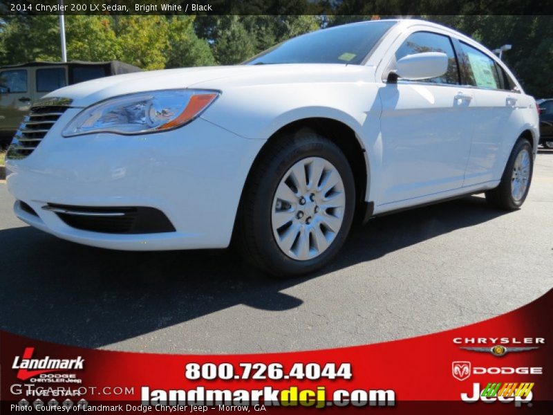 Bright White / Black 2014 Chrysler 200 LX Sedan
